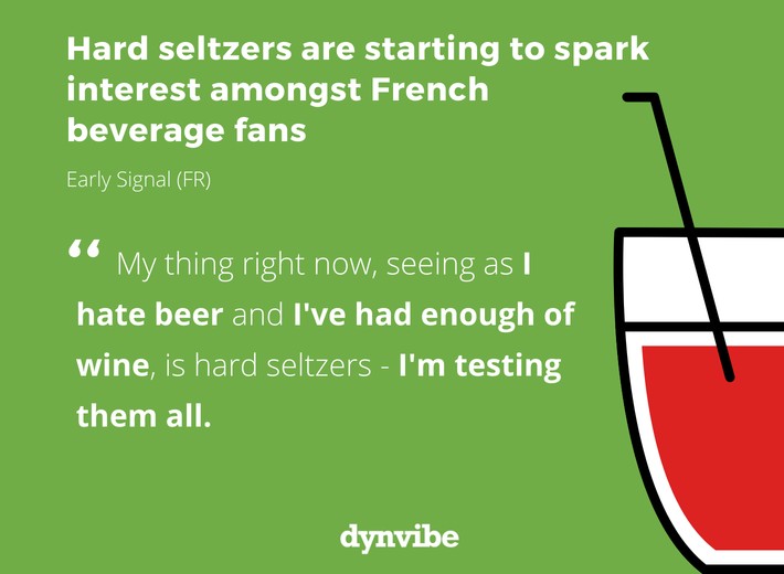 Hard seltzers are starting to spark interest amongst French beverage fans