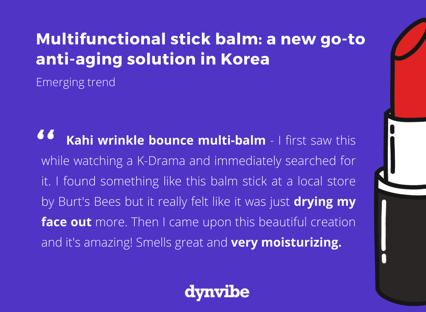 Multifunctional stick balm : a new go-to anti-aging solution in Korea