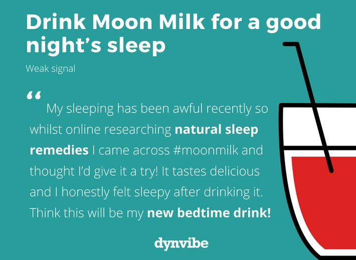 Drink Moon Milk for a good night's sleep